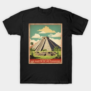 San Martin de las Piramides Estado de Mexico Vintage Tourism Travel T-Shirt